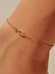 Gold-plated sterling silver bracelet – 14k zircon jewelry