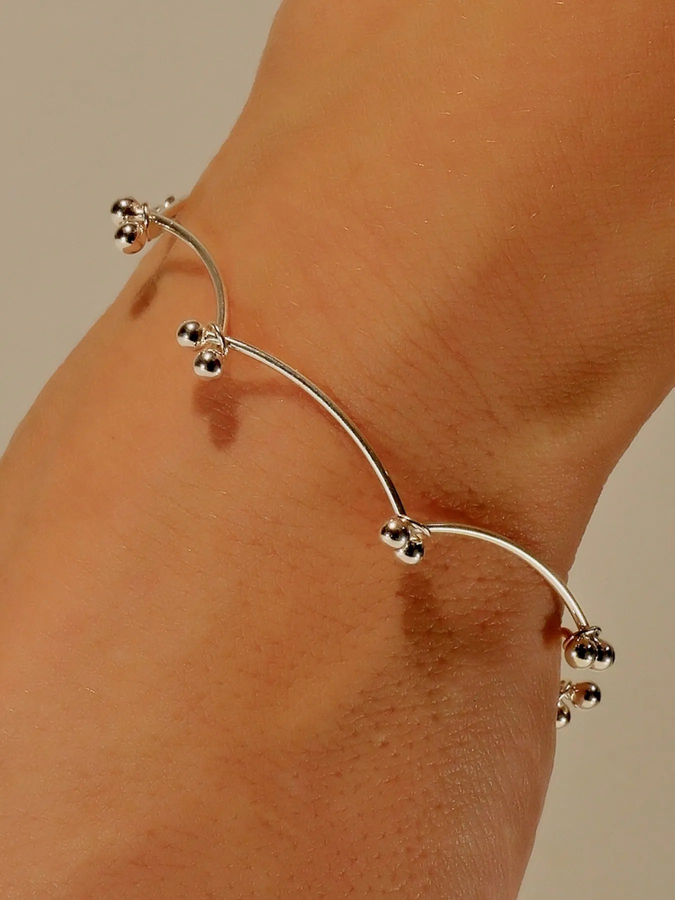 Sterling silver bracelet with bubbles