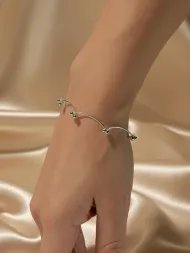 Sterling silver bracelet with bubbles