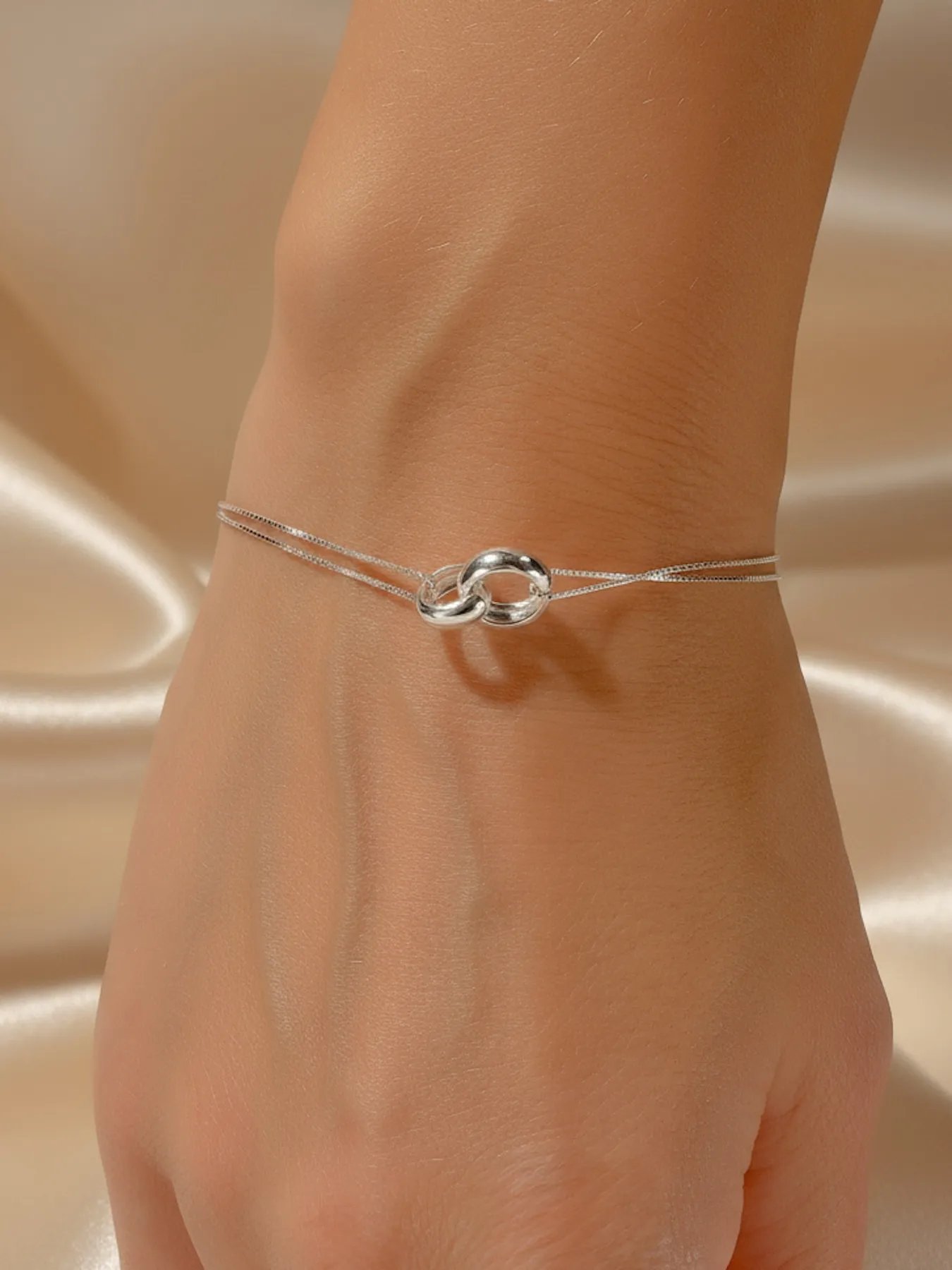 Sterling silver bracelet with pendants