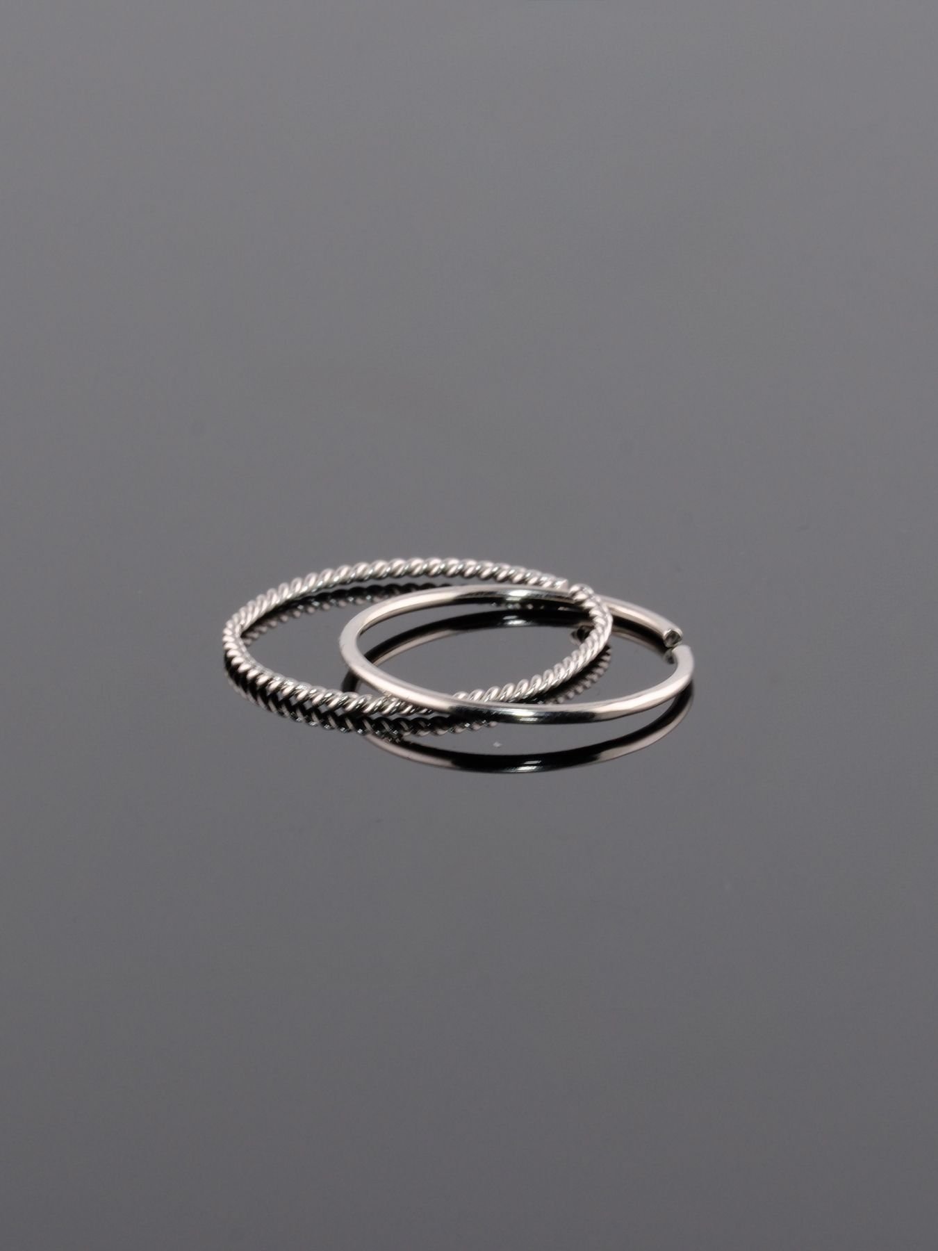 925 silver ring – minimalist two-ring set