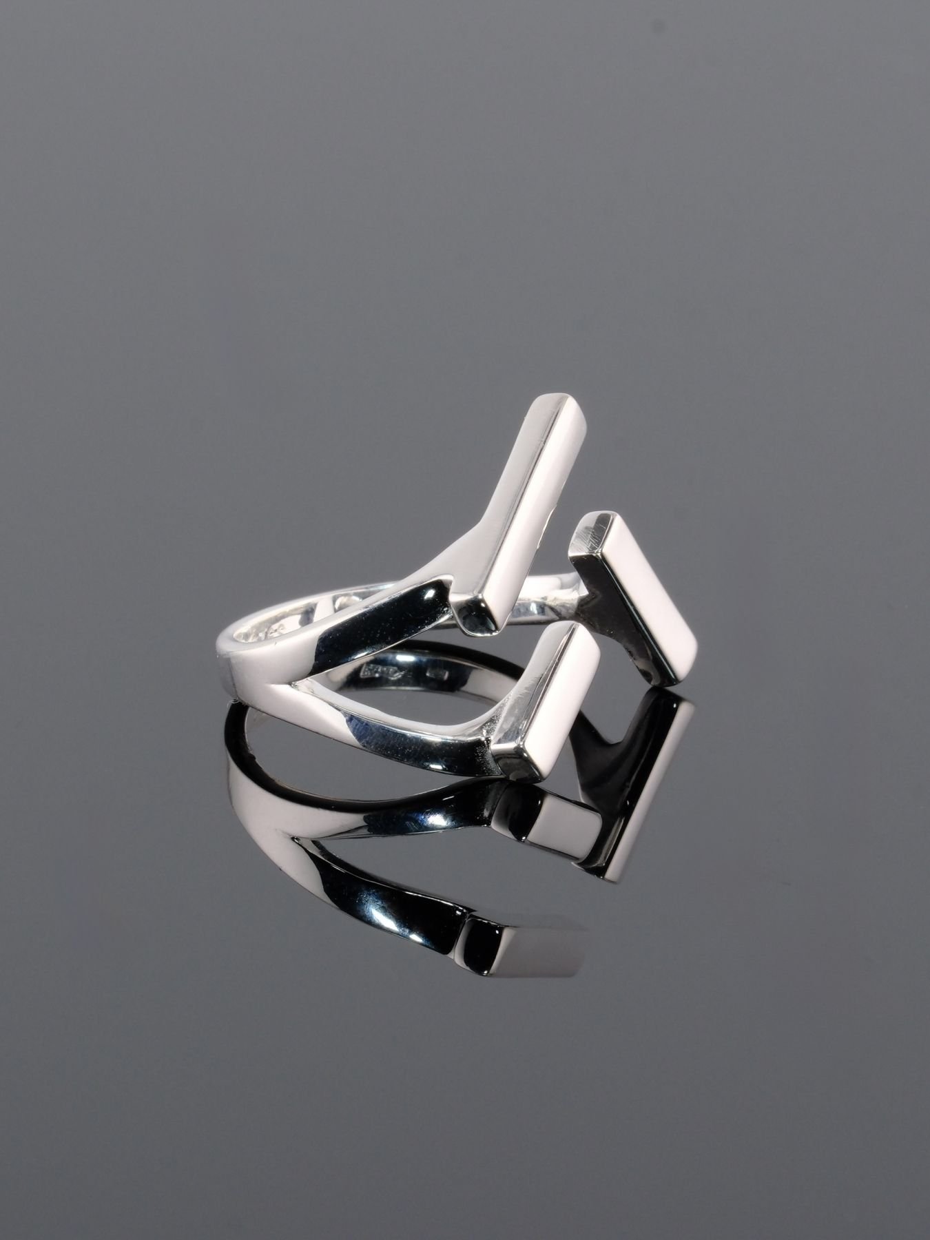 925 silver ring – modern geometric accessory