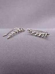 925 sidabro auskarai – šakelės formos minimalistiniai auskarai