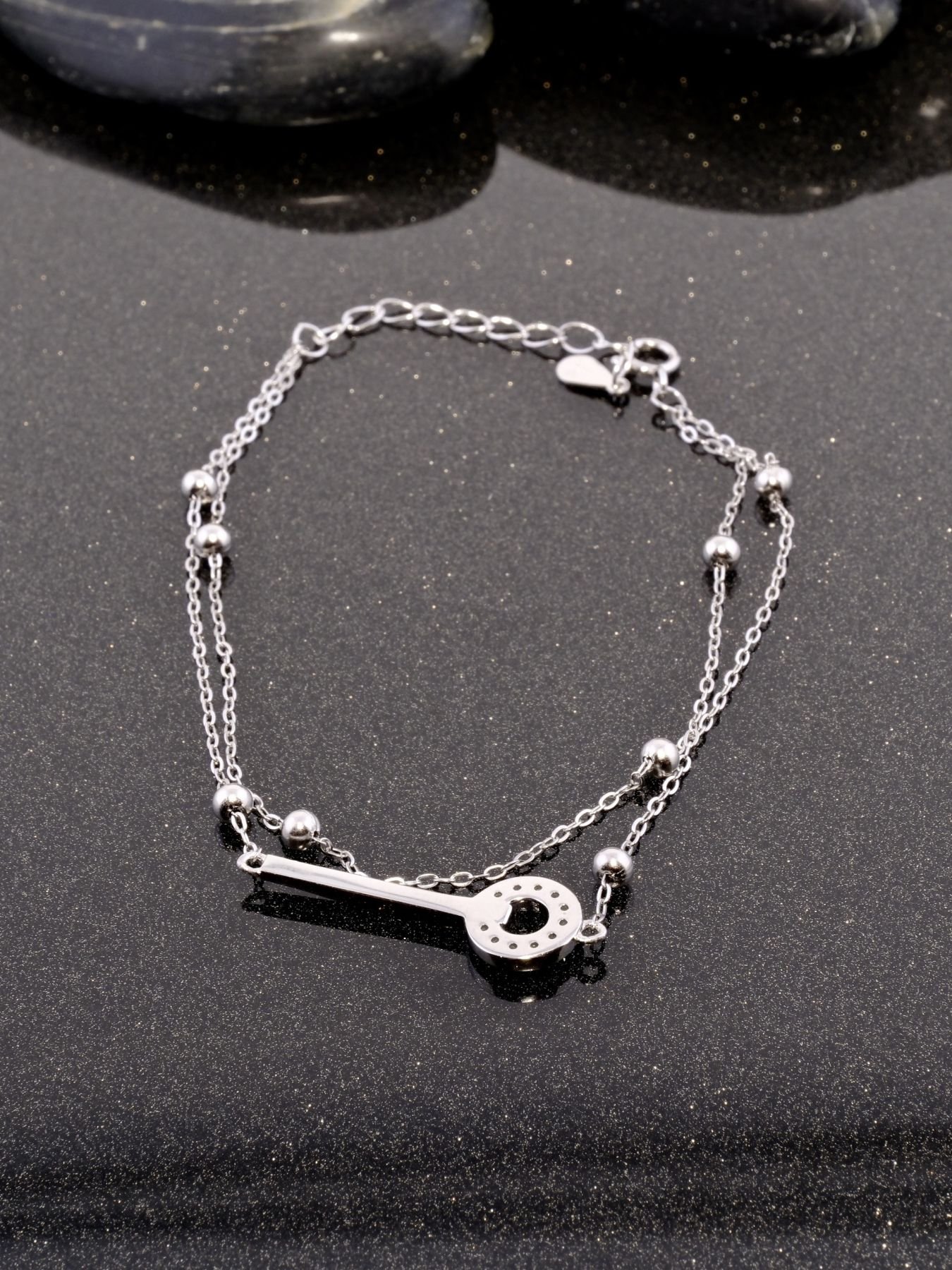 Double-layered sterling silver bracelet – 925 layered jewelry