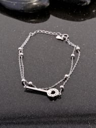 Double-layered sterling silver bracelet – 925 layered jewelry