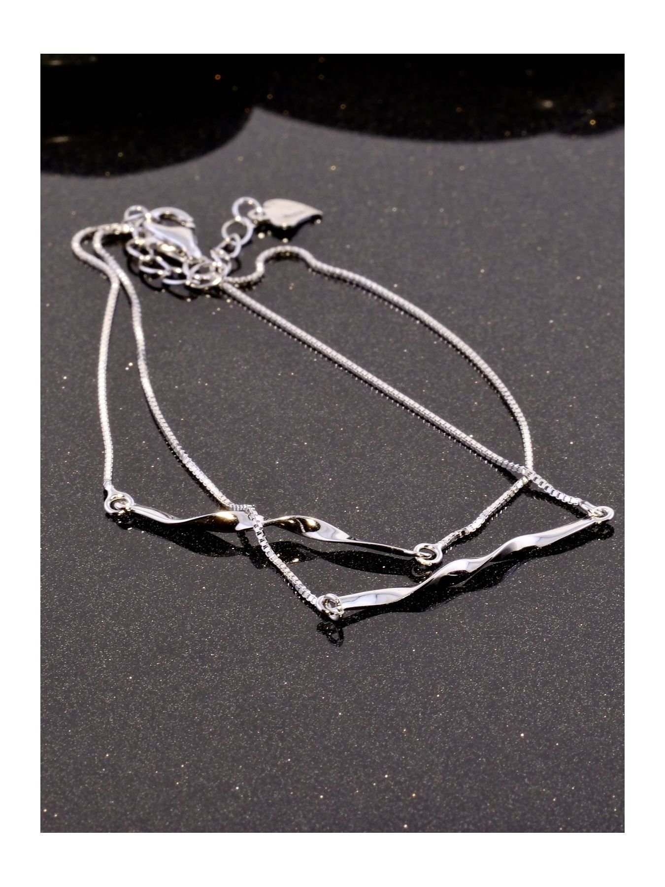 Double-layered sterling silver bracelet