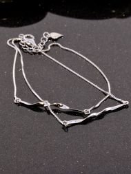 Double-layered sterling silver bracelet
