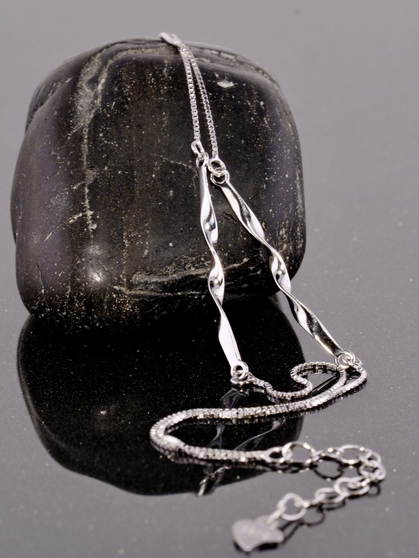 Double-layered sterling silver bracelet