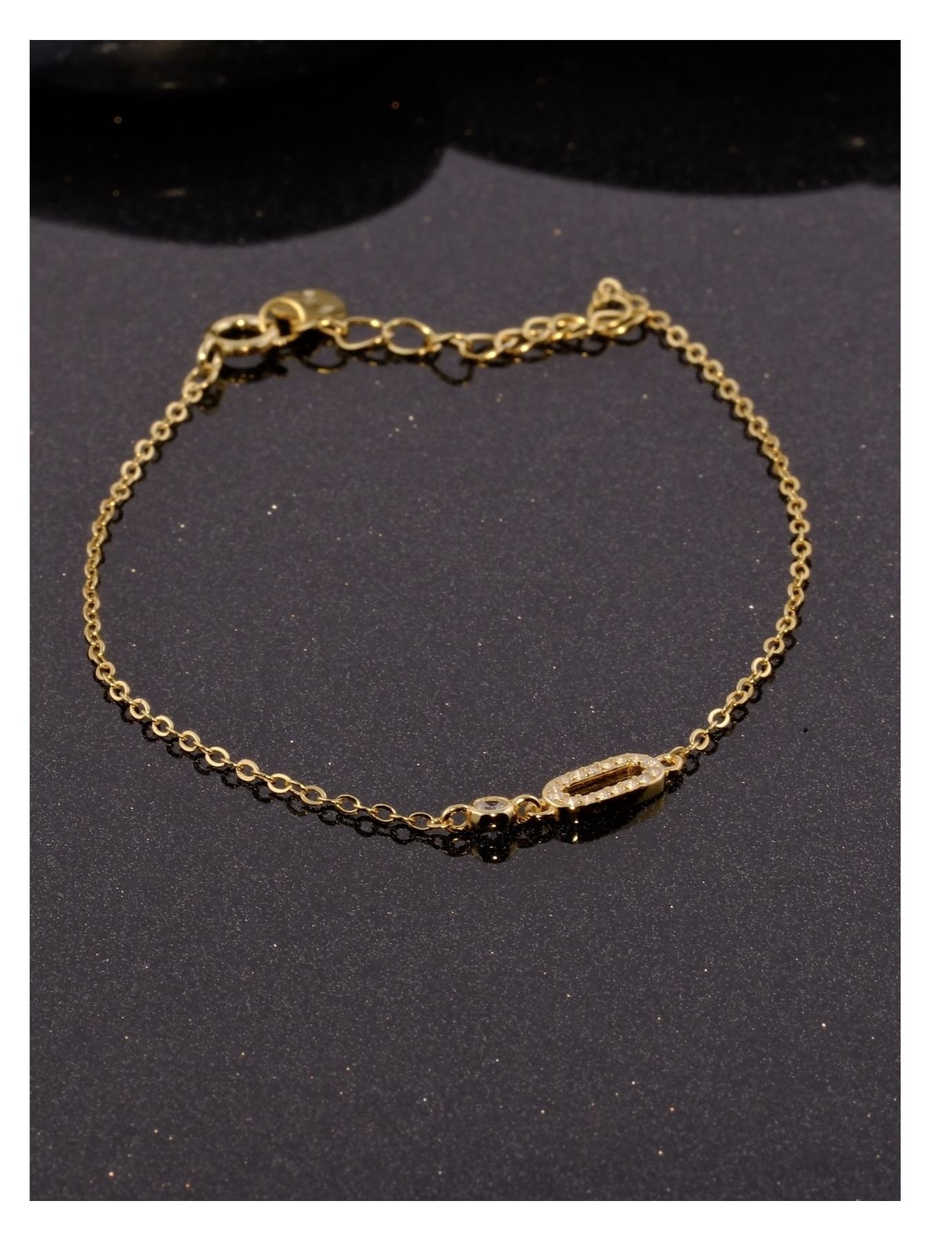 Gold-plated sterling silver bracelet – 14k zircon jewelry