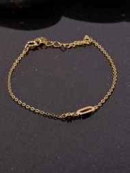 Gold-plated sterling silver bracelet – 14k zircon jewelry