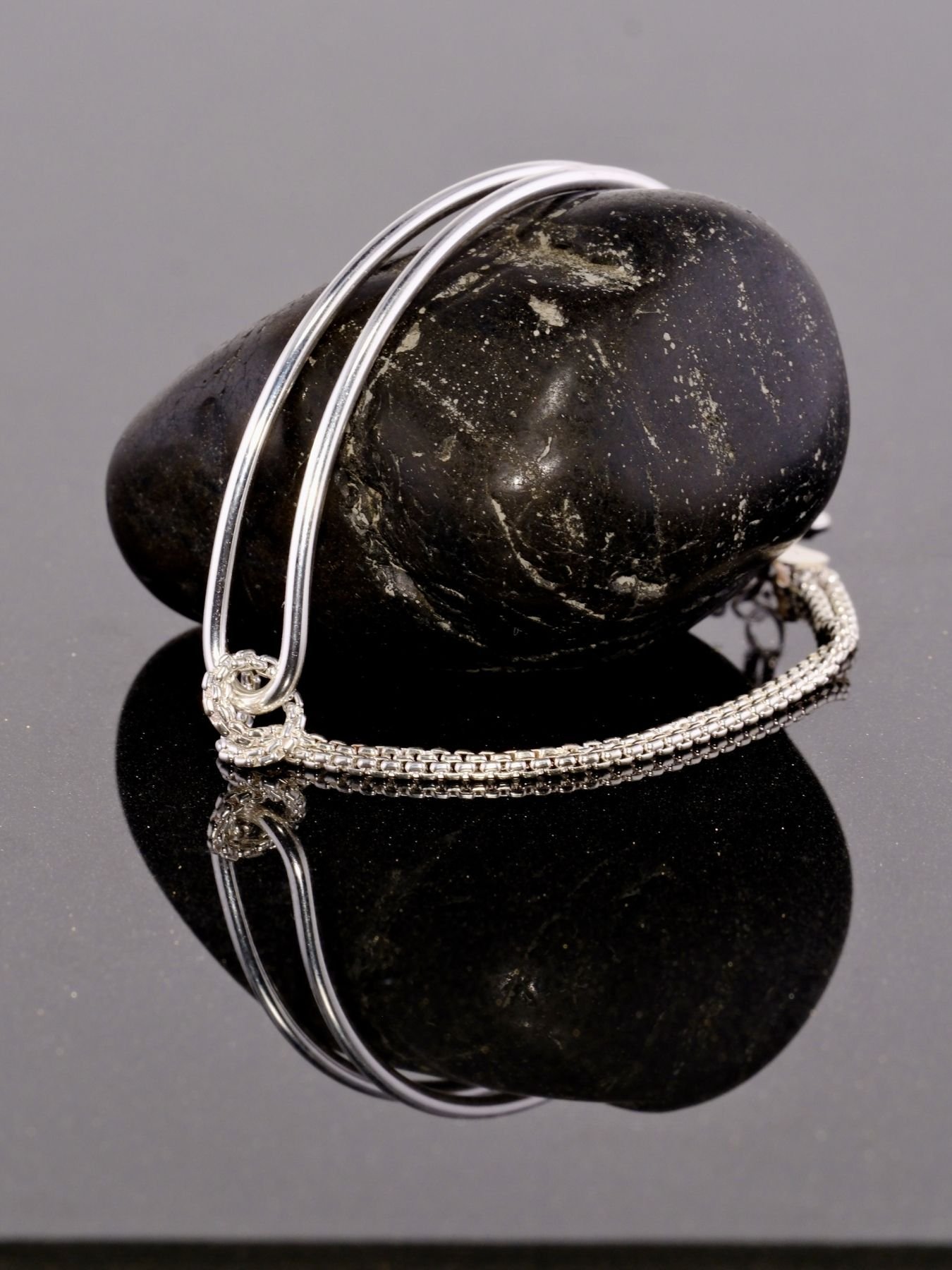 Sterling silver bracelet with knot – 925 symbolic jewelry