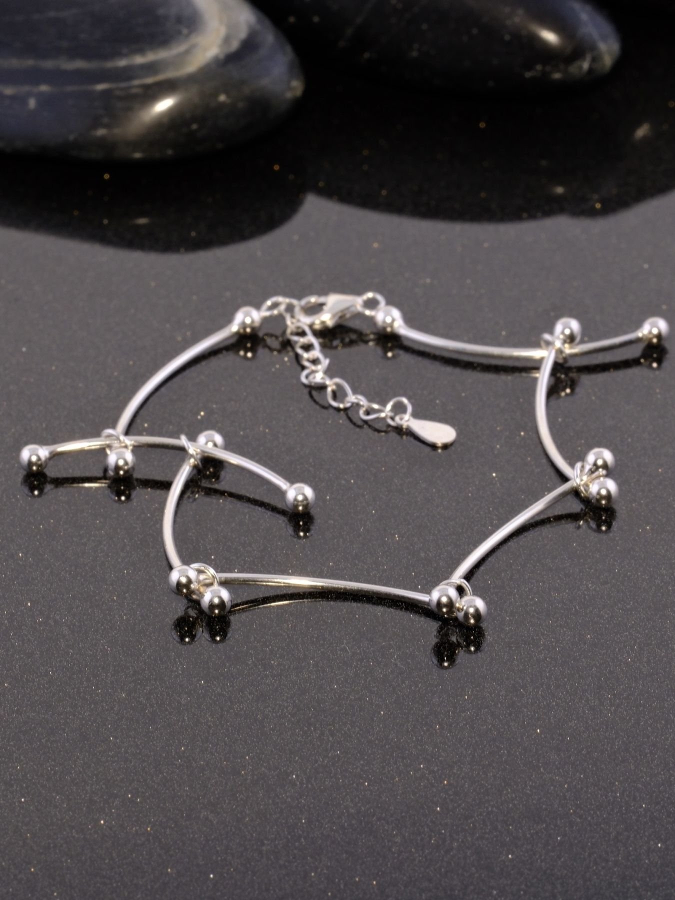 Sterling silver bracelet with bubbles