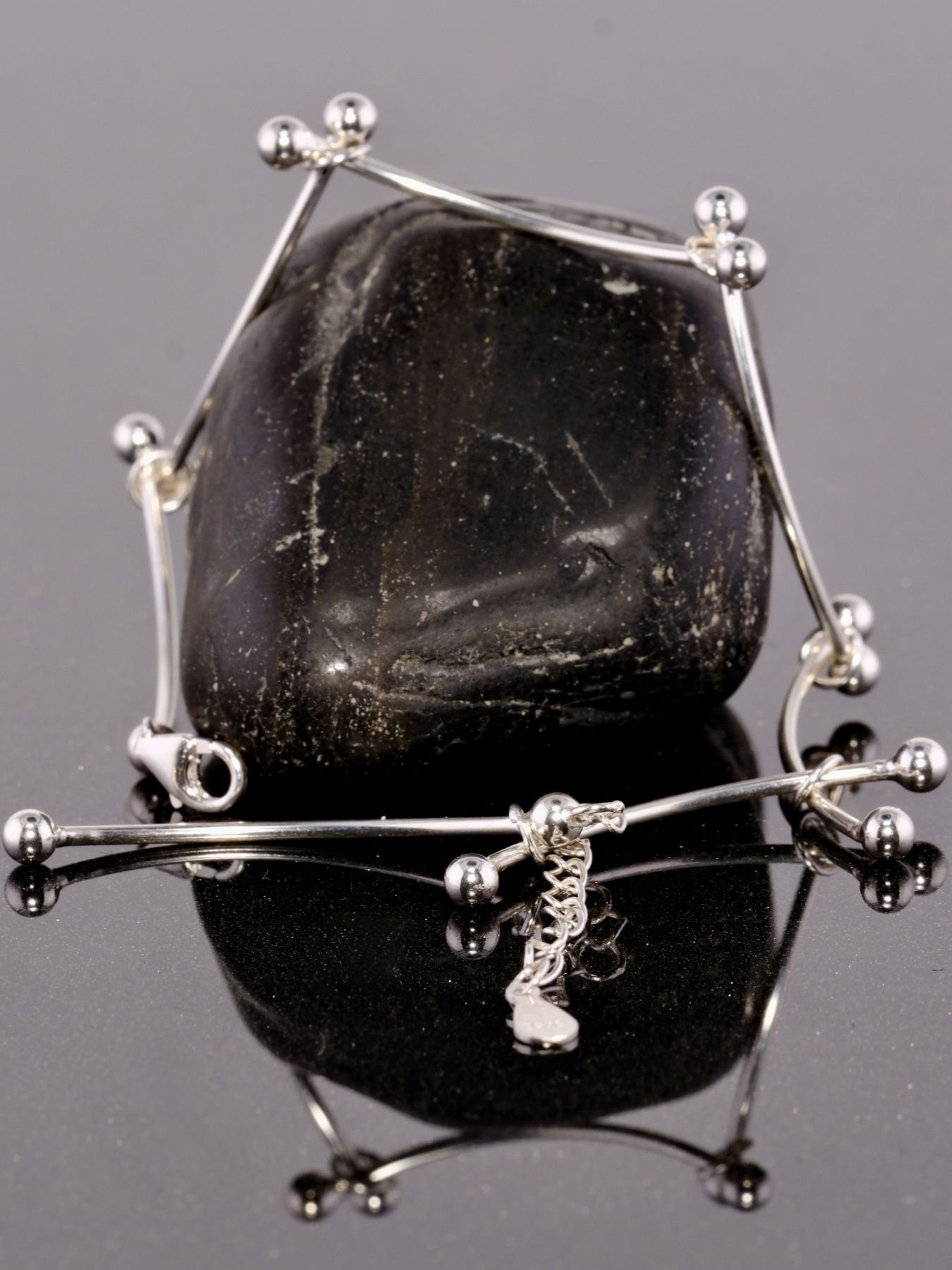 Sterling silver bracelet with bubbles