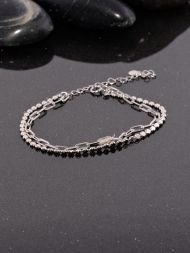 Double sterling silver bracelet