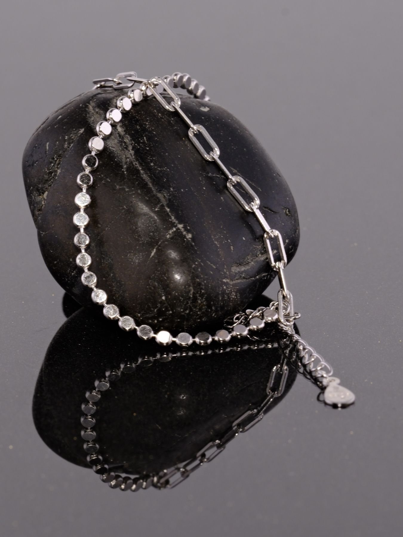 Double sterling silver bracelet