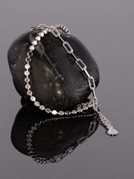 Double sterling silver bracelet