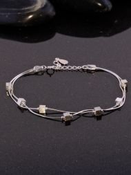 Sterling silver bracelet with cubes