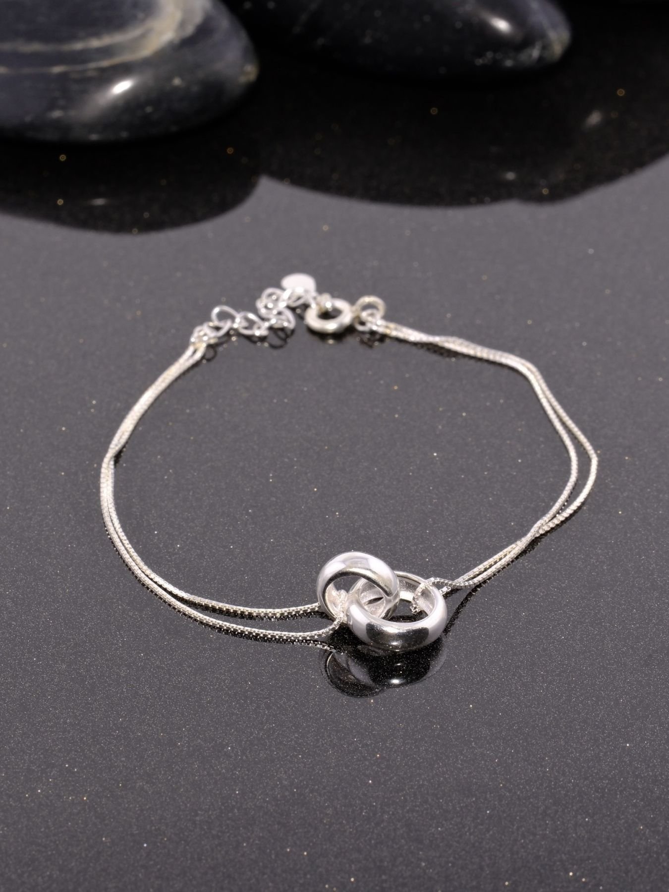 Sterling silver bracelet with pendants