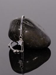 Sterling silver bracelet with star charm