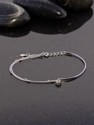 Sterling silver bracelet with star charm
