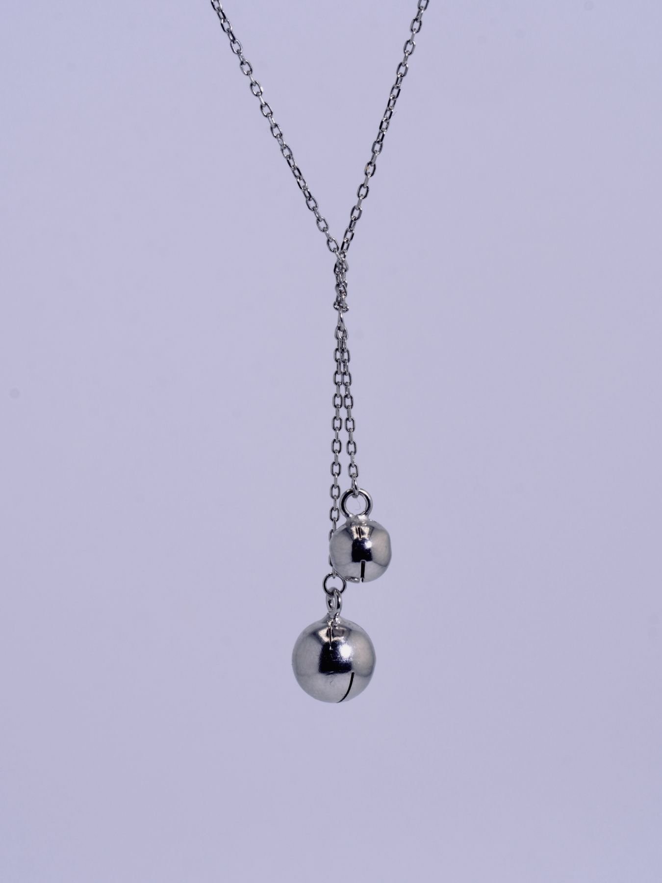 Sterling silver necklace with bubbles