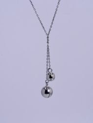 Sterling silver necklace with bubbles