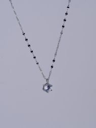 Sterling silver necklace with zircon stone