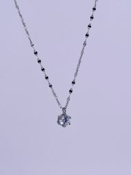 Sterling silver necklace with zircon stone
