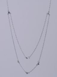 Layered sterling silver necklace