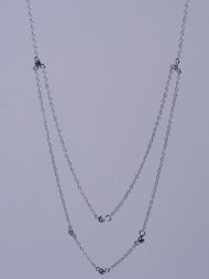 Layered sterling silver necklace