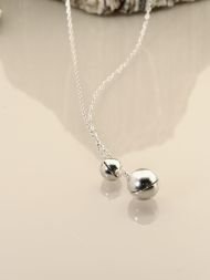 Sterling silver necklace with bubbles