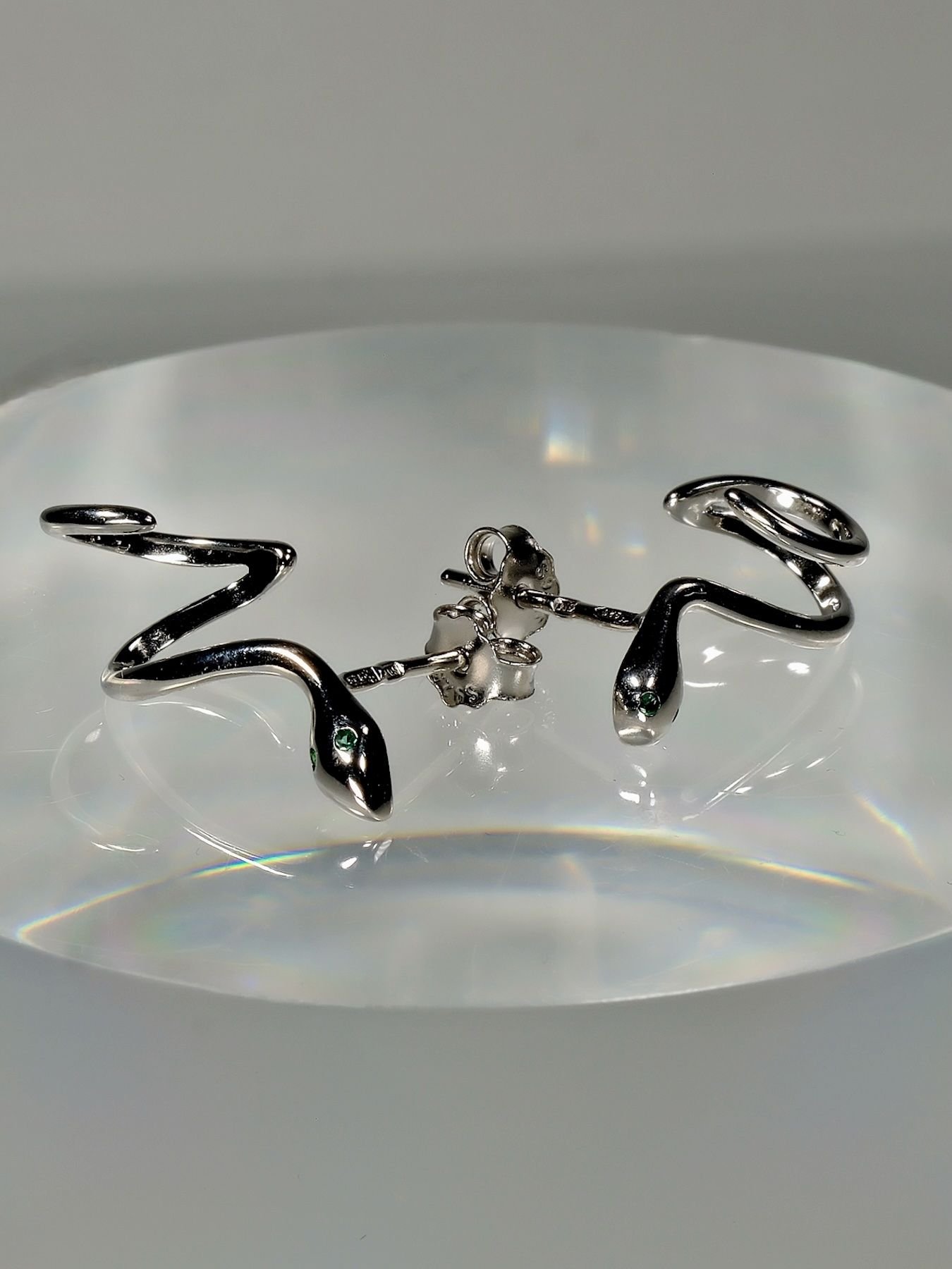 925 sidabro auskarai – gyvatės formos išskirtiniai auskarai