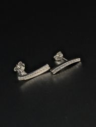 925 sidabro auskarai – minimalistiniai auskarai su cirkoniais