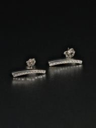 925 sidabro auskarai – minimalistiniai auskarai su cirkoniais