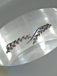 925 sidabro auskarai – šakelės formos minimalistiniai auskarai