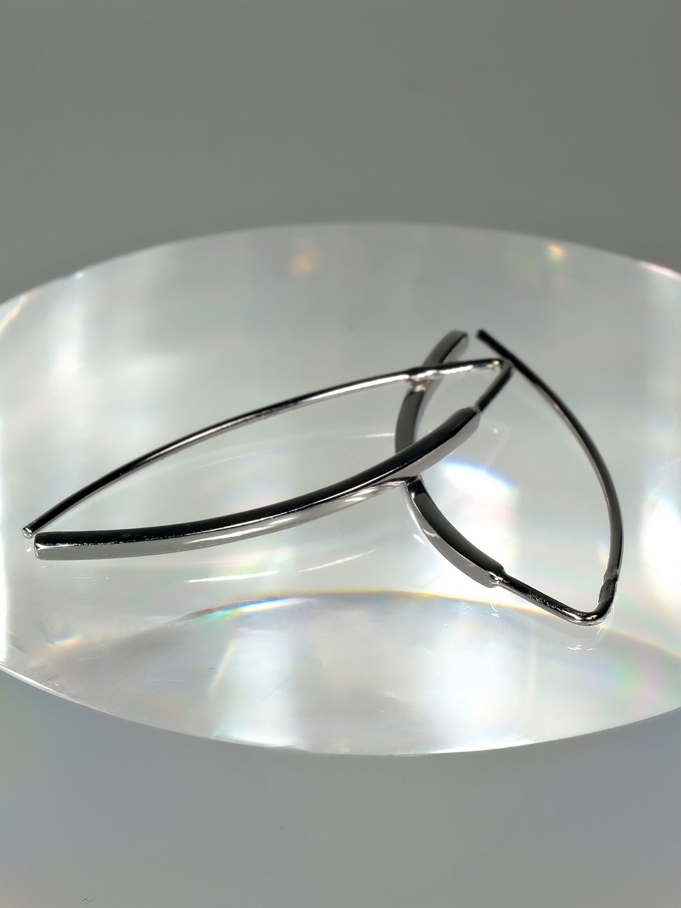 Silver Long Oval Earrings – 925 Women’s Minimalist Design