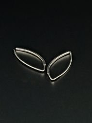 925 sidabro auskarai – kabantys pailgos formos auskarai