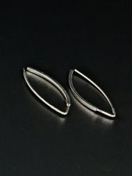 925 sidabro auskarai – kabantys pailgos formos auskarai