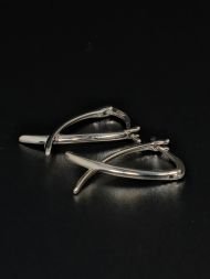 925 sidabro auskarai – X formos minimalistiniai auskarai