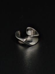 925 sidabro cuff auskaras – bangos formos minimalistinis