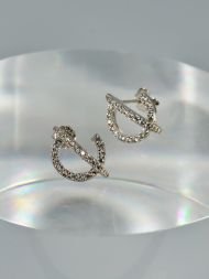 Auskarai Crescent Moon