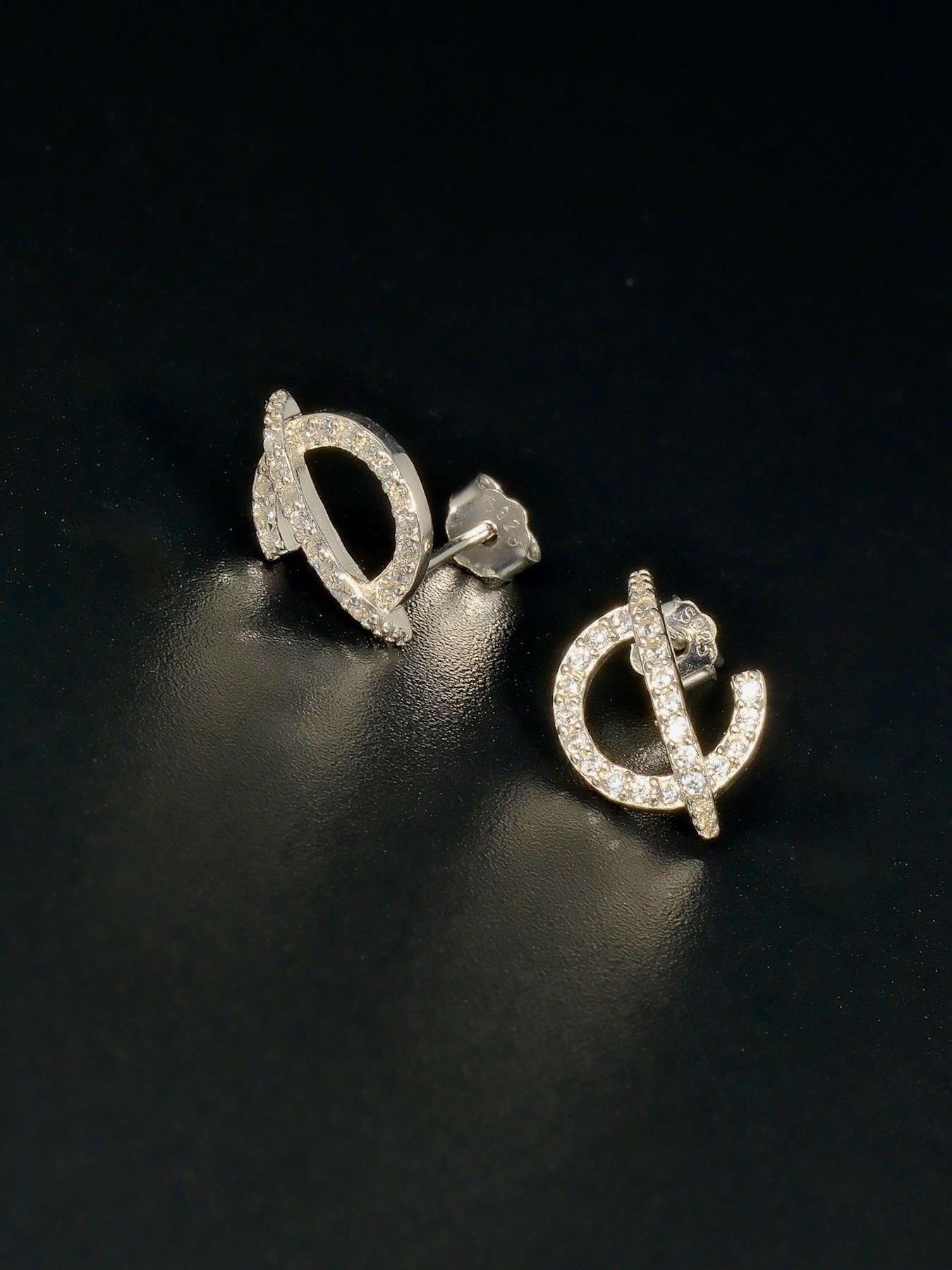 Auskarai Crescent Moon