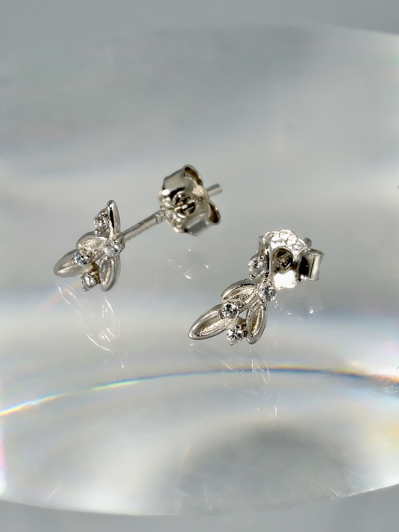 Mini Branch earrings 925 silver – minimalist branch design