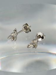 auskarai Mini Branch sidabras 925 – minimalistinis dizainas