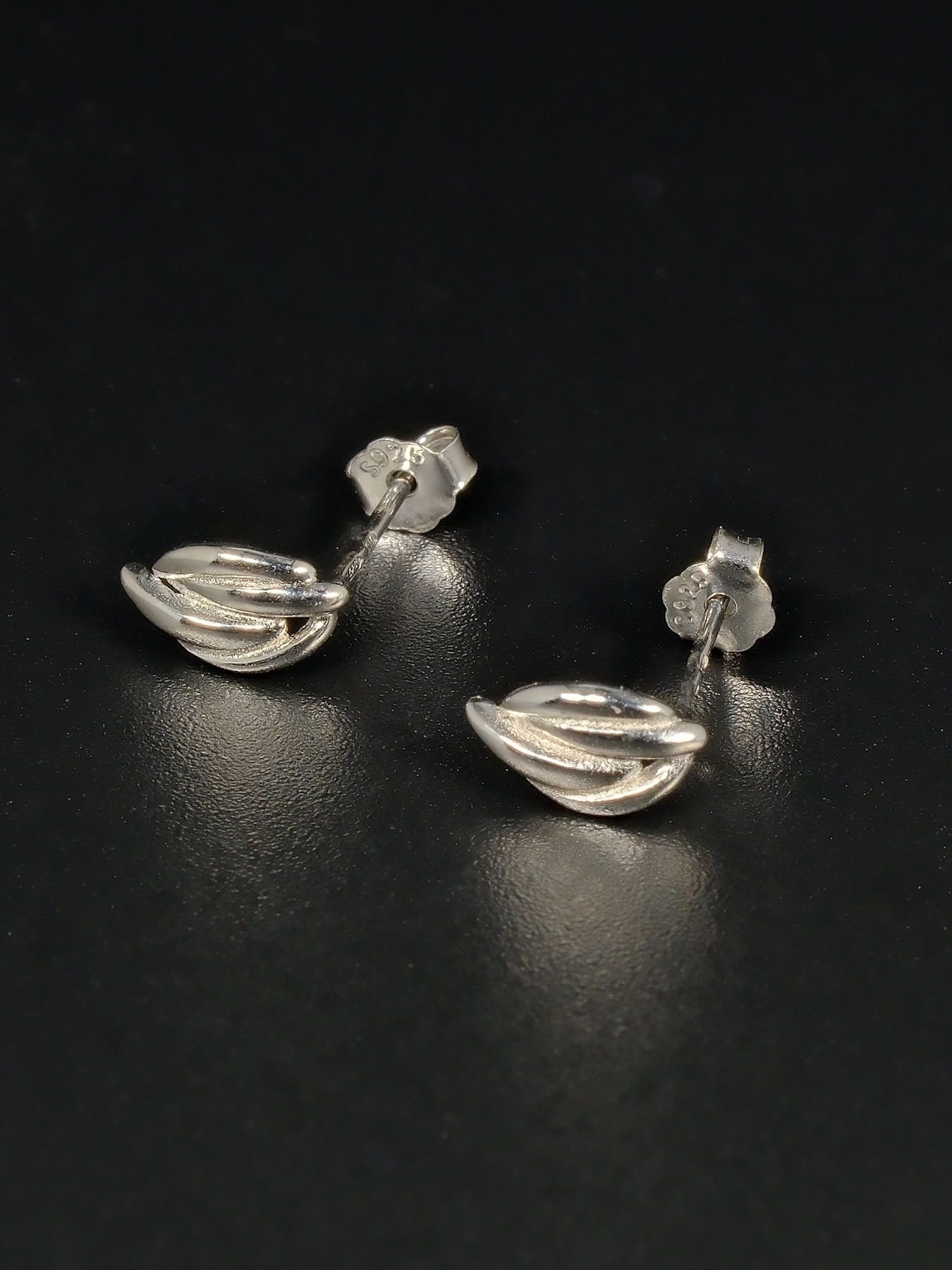 Feather earrings 925 silver – elegant feather silhouette