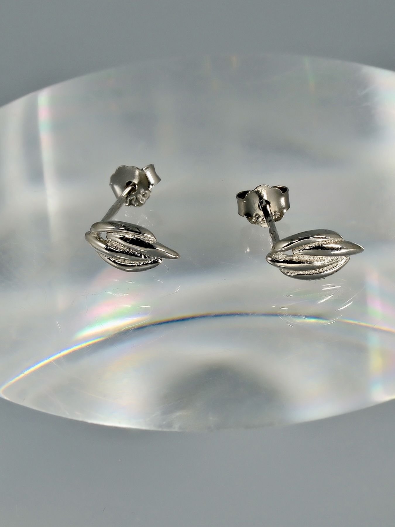 Feather earrings 925 silver – elegant feather silhouette