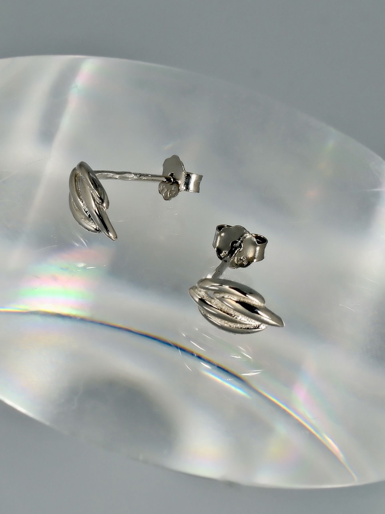 Feather earrings 925 silver – elegant feather silhouette