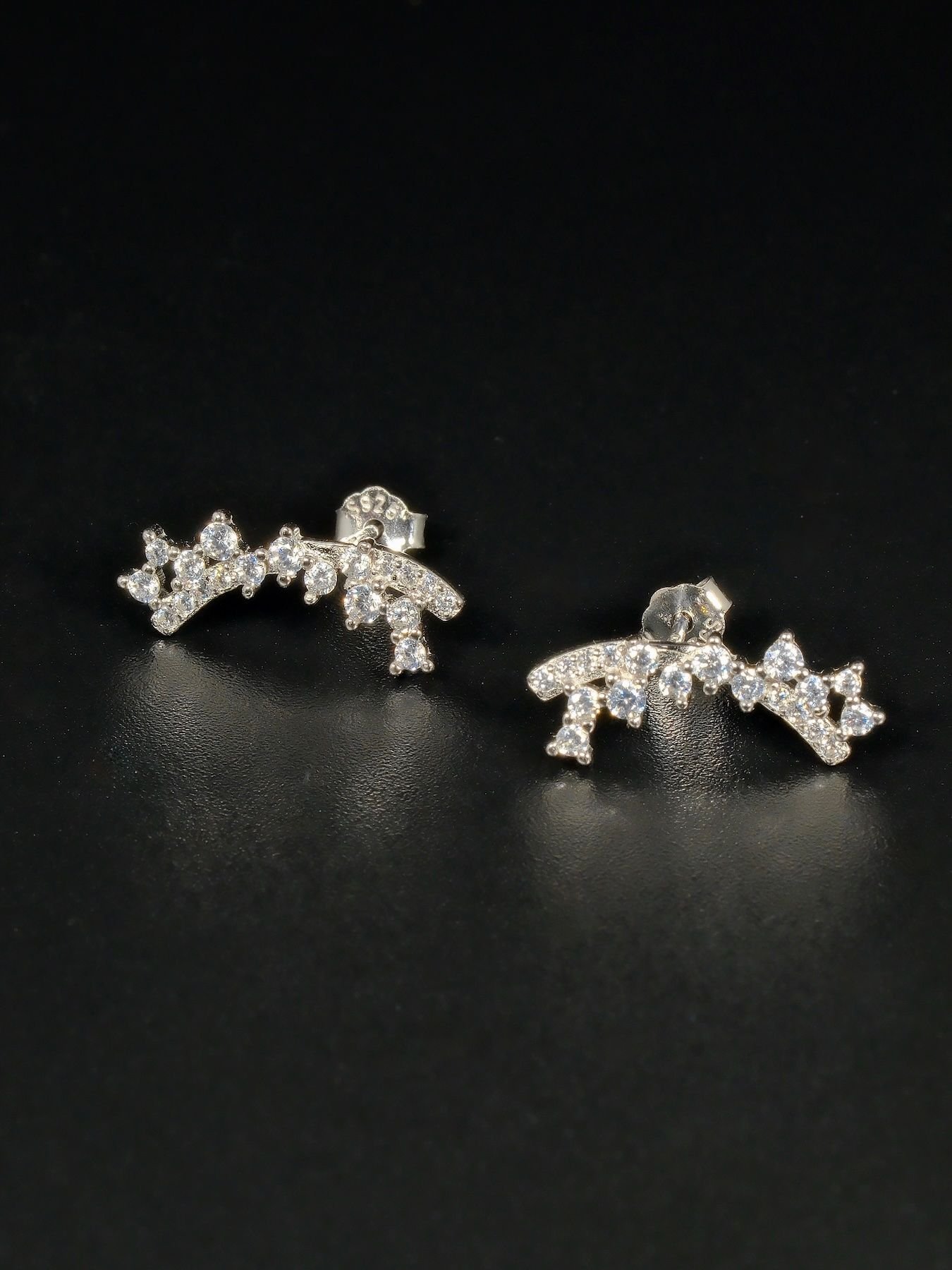 auskarai Zircon Star sidabras 925 – su cirkoniais ir žvaigždėmis