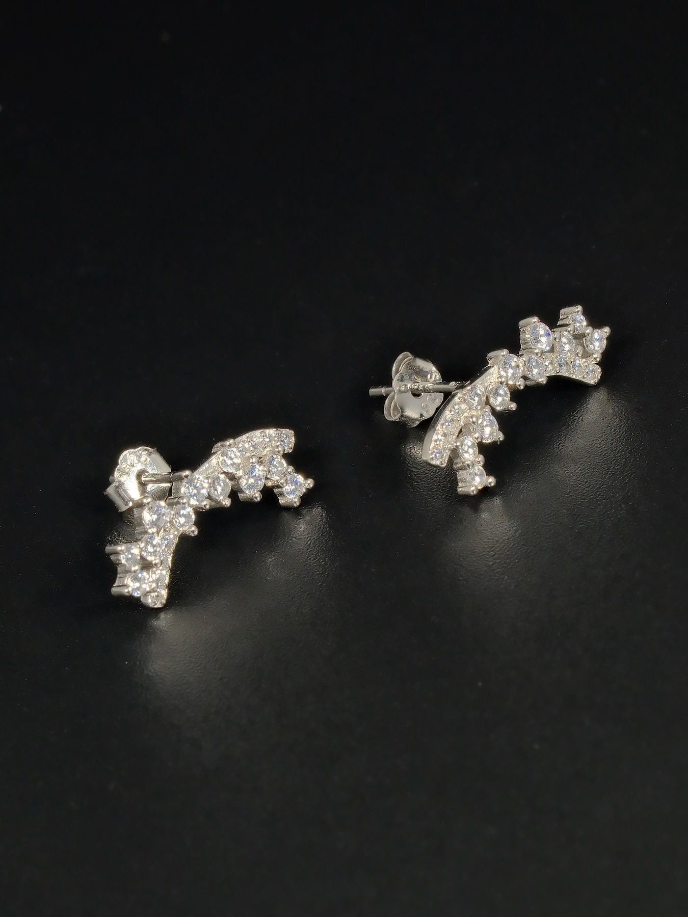 auskarai Zircon Star sidabras 925 – su cirkoniais ir žvaigždėmis