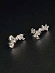 auskarai Zircon Star sidabras 925 – su cirkoniais ir žvaigždėmis